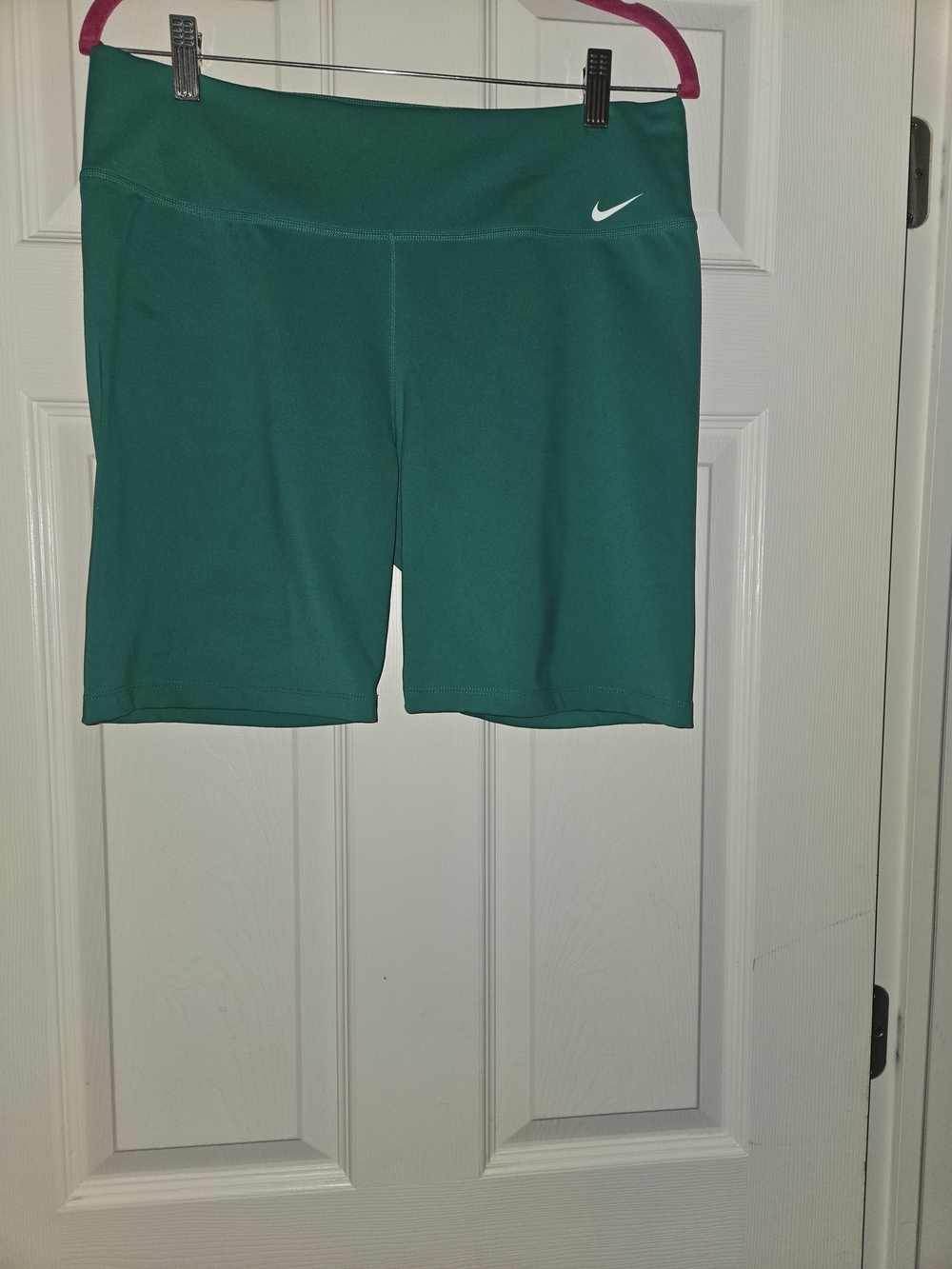 Nike Women's Teal-Green High-Rise Bike Shorts